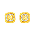 Earrings C&C yellow stone