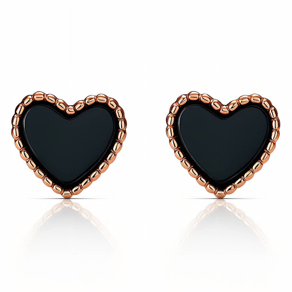 Earrings Be my Valentine black