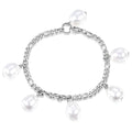 Bracelet pearls silver