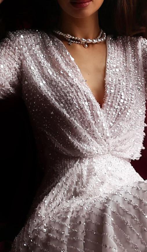 Choker pearls&silver Special collection